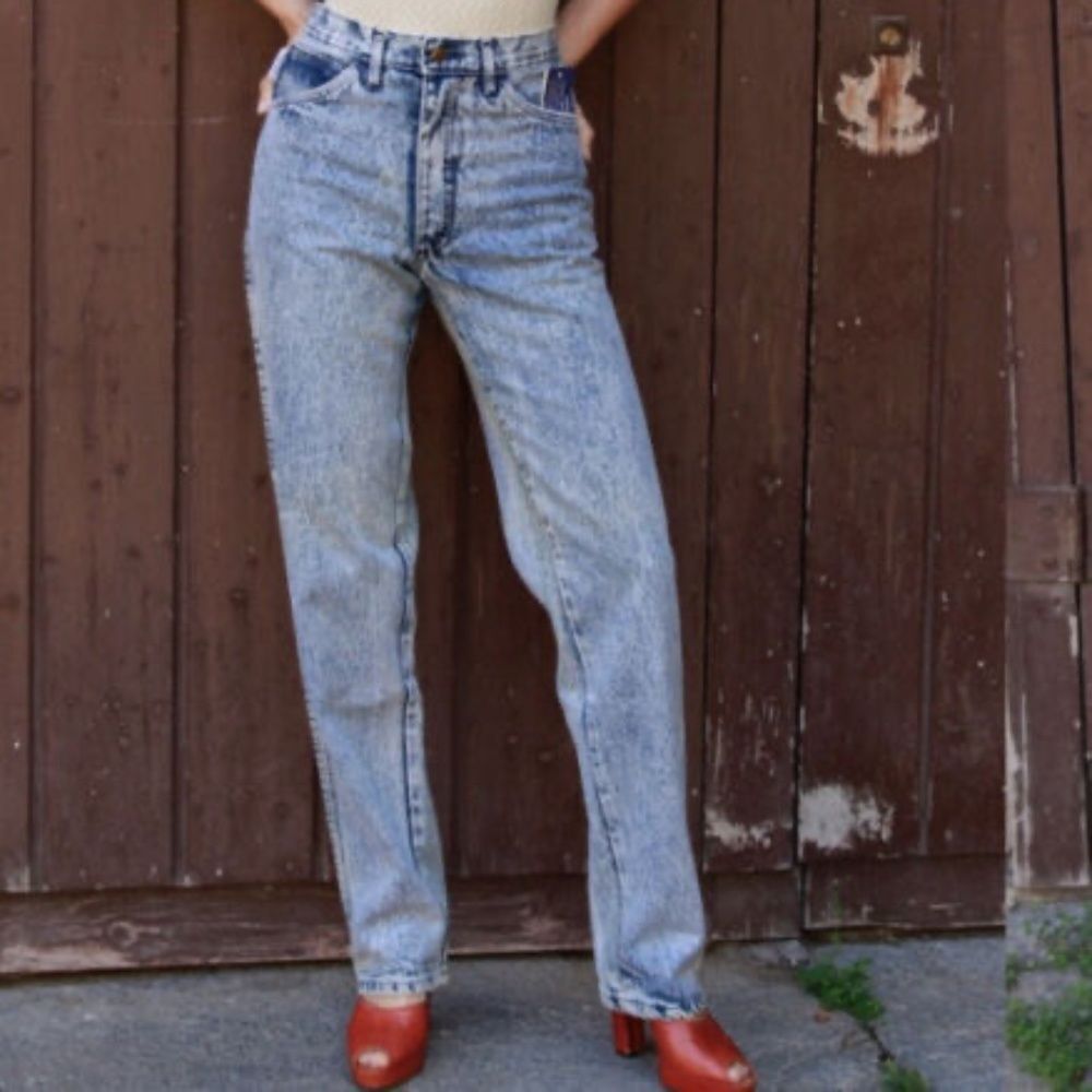 Vintage 1990's Pierre Cardin‎ High Rise Tapered Leg Mom Jeans Women Size 6 Blue